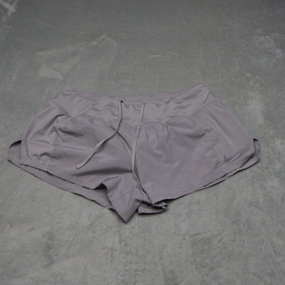 Nike Shorts Women Large Gray Dri-Fit Drawstring Performance Running Athletic